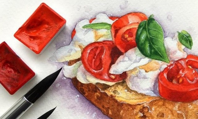 Рисовать еду всегда приятно и интересно. Мастер-класс