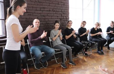 Театр-студия «ТиМ». Тренинг актрис театра «Ковчег» Евгении Разумной и Юлии Макаровой