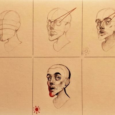 Выставка работ учащихся изостудии «Акварель» по мастер-классам Ирины Ломакиной