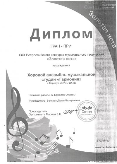 Достижения коллектива 2021-2022 учебный год