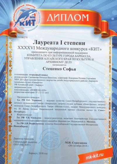 Достижения «Камертона» за 2018-2019 учебный год