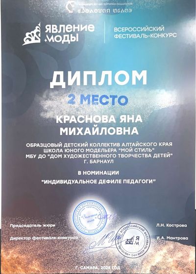 Достижения педагогов ШЮМ Мой стиль