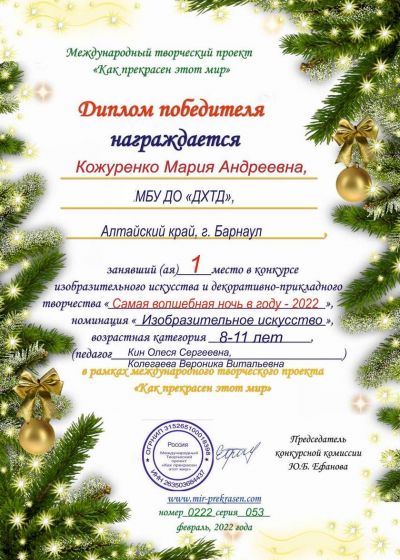 Достижение коллектива за 2021-2022 год
