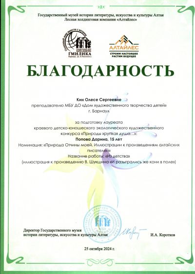 Достижения педагога студии изобразительного творчества «Палитра»Дома художественного творчества детей 