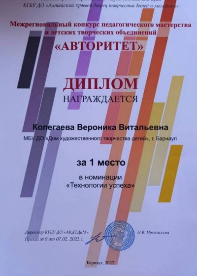 Достижения педагога студии изобразительного творчества «Палитра»Дома художественного творчества детей 