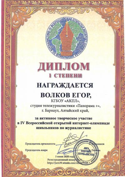 Победители в номинации 
