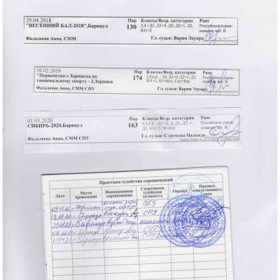 Достижения Фалалеевой А.Н.