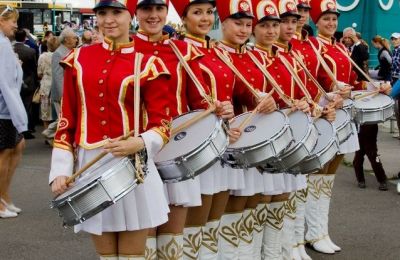фотоотчет о Дне города ансамбля барабанщиц 