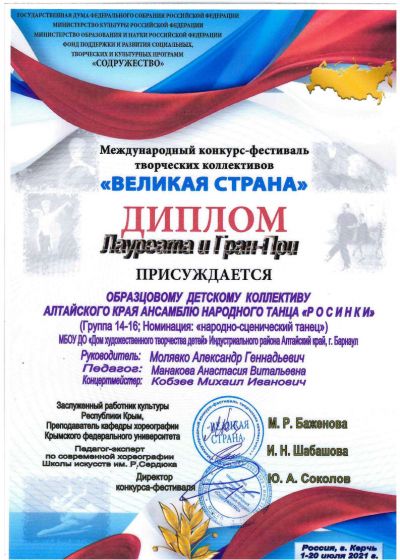 Достижения коллектива на фестивале «Морошка»