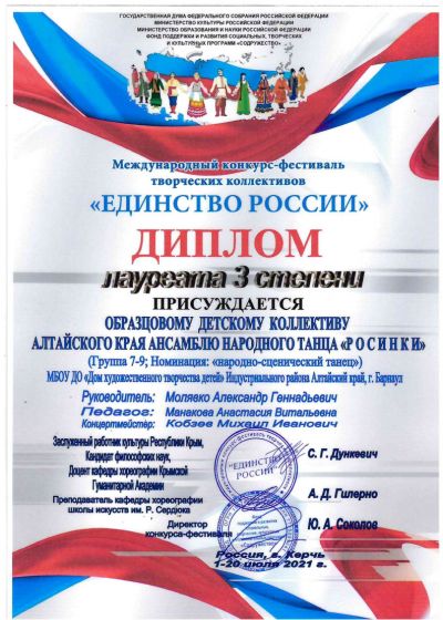 Достижения коллектива на фестивале «Морошка»
