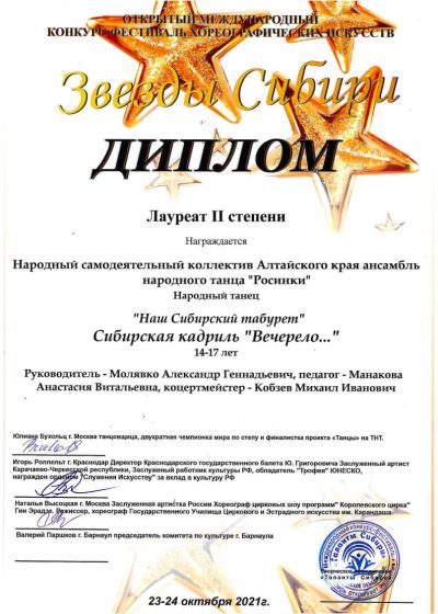 Достижения коллектива на фестивале «Морошка»