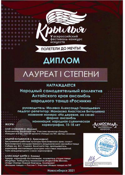 Достижения коллектива на фестивале «Морошка»