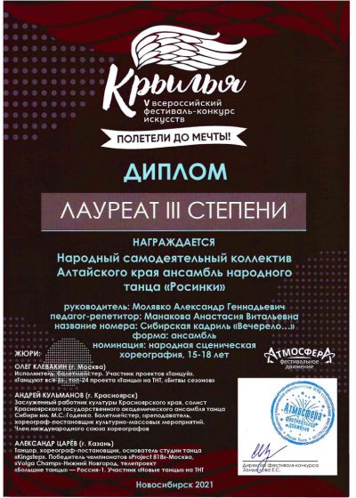 Достижения коллектива на фестивале «Морошка»