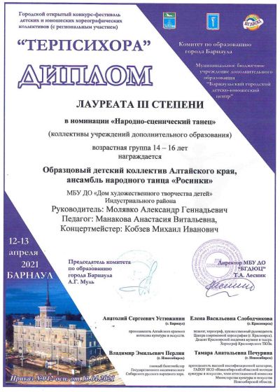 Достижения коллектива на фестивале «Морошка»