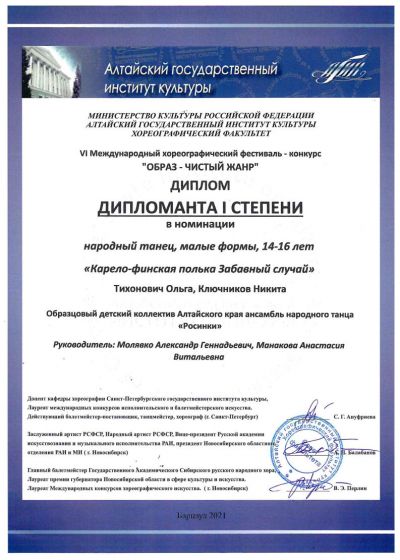 Достижения коллектива на фестивале «Морошка»