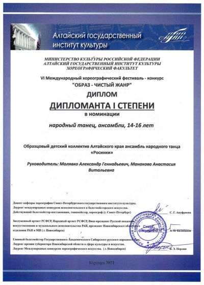 Достижения коллектива на фестивале «Морошка»