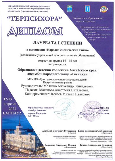 Достижения коллектива на фестивале «Морошка»