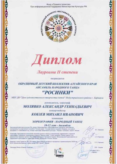 Достижения коллектива на фестивале «Морошка»