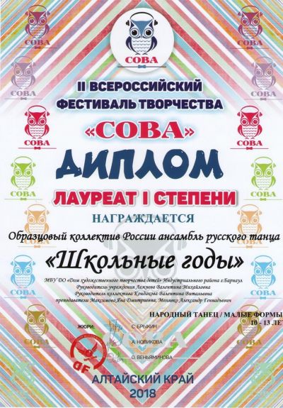 Достижения коллектива за 2017-2018 гг.