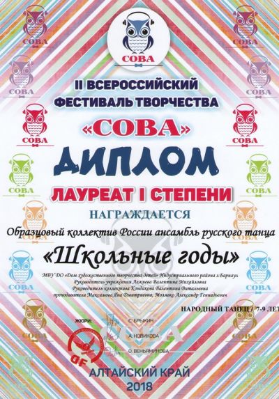 Достижения коллектива за 2017-2018 гг.