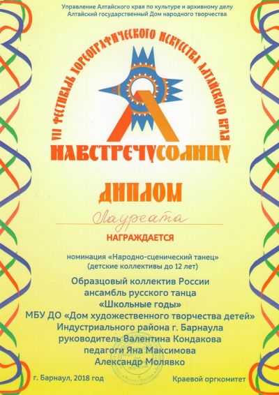 Достижения коллектива за 2017-2018 гг.