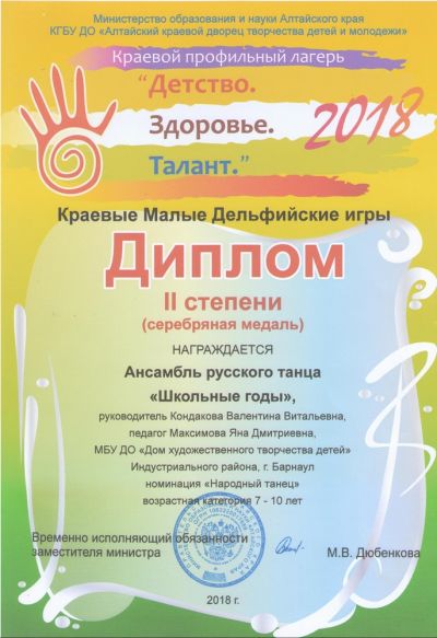 Достижения коллектива за 2017-2018 гг.