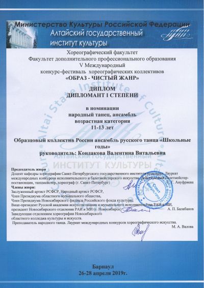 Достижения коллектива 2018-2019 учебный год