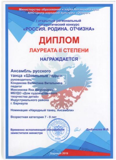 Достижения коллектива 2018-2019 учебный год