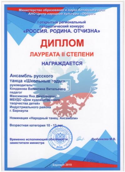 Достижения коллектива 2018-2019 учебный год