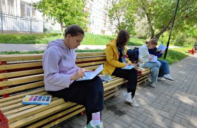 Юные художники заботятся о природе: экопленэр в изостудии «Акварель»